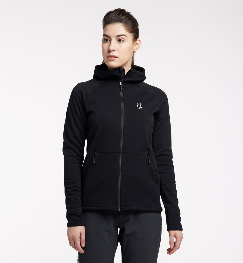 Haglöfs Womens Bungy Fleece Black New Zealand 54607XVPN